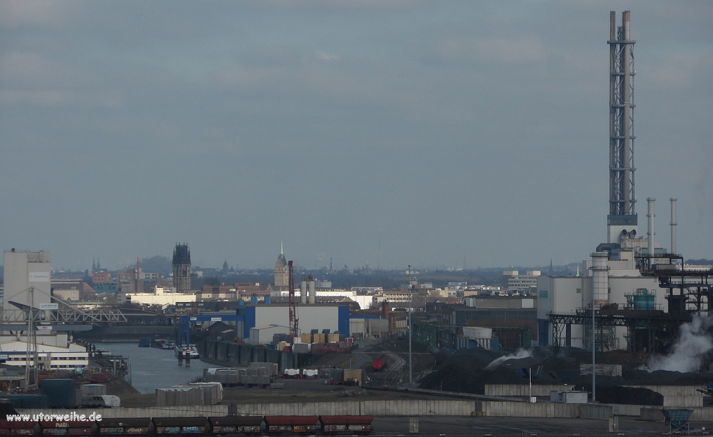 Blick auf die duisburger City